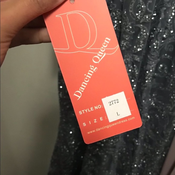 Embellished off shoulder gown - Picture 3 of 7